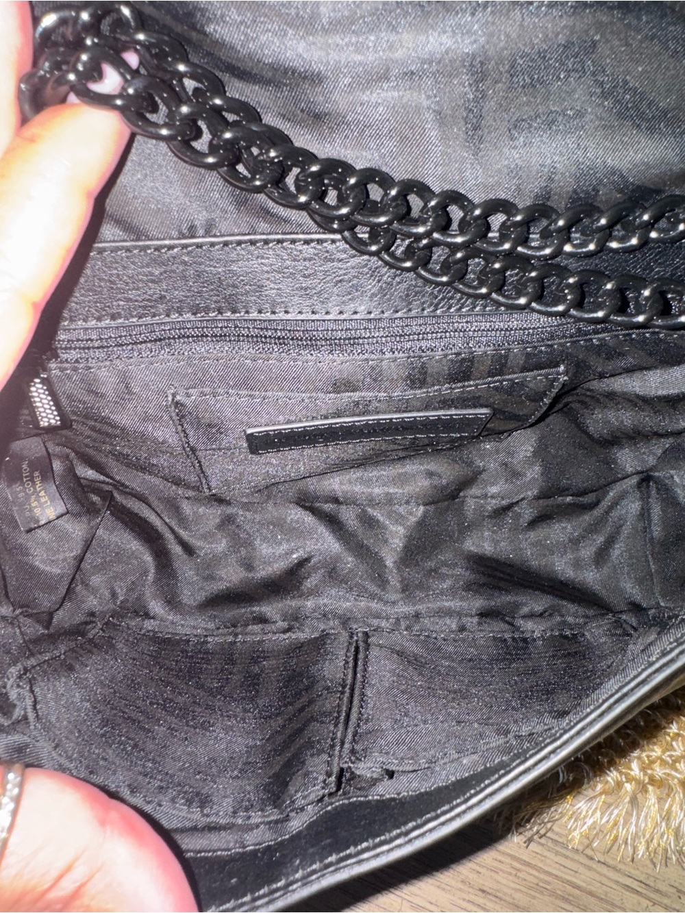 Black Glitter Shoulder Bag Elegant Evening Handbag Excellent Preloved Condition - Picture 4 of 5